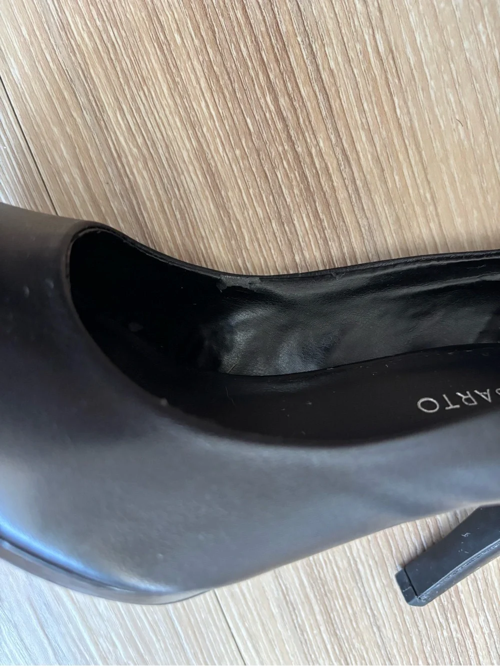 VTG Franco Sarto Heels Black Leather Slip On Pumps Womens 7.5 Office Classic 90s